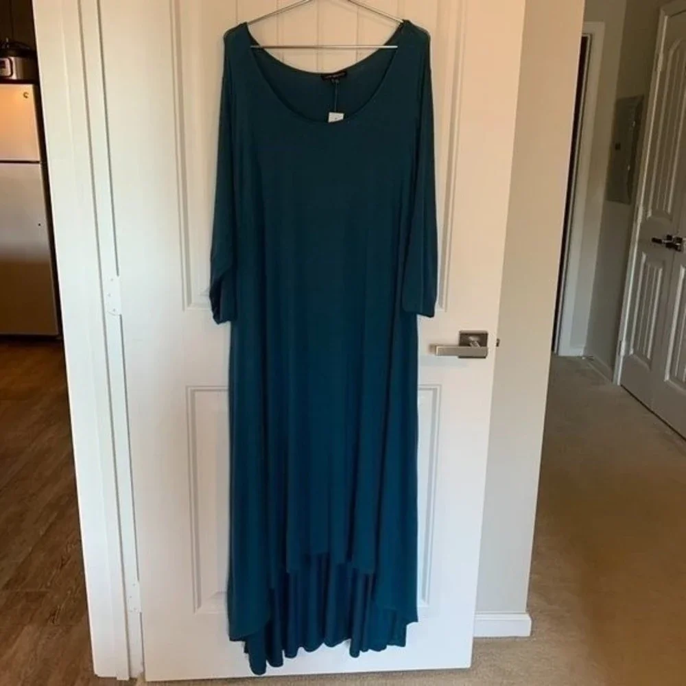 NWT Lane Bryant Women's Dress Cozy Stretch Jersey Maxi Size 22 - Picture 1 of 11